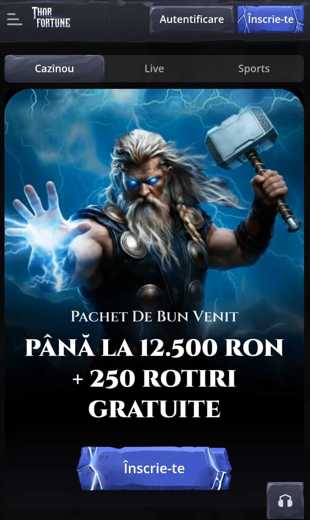 thor fortune casino online romania bonus de bun venit